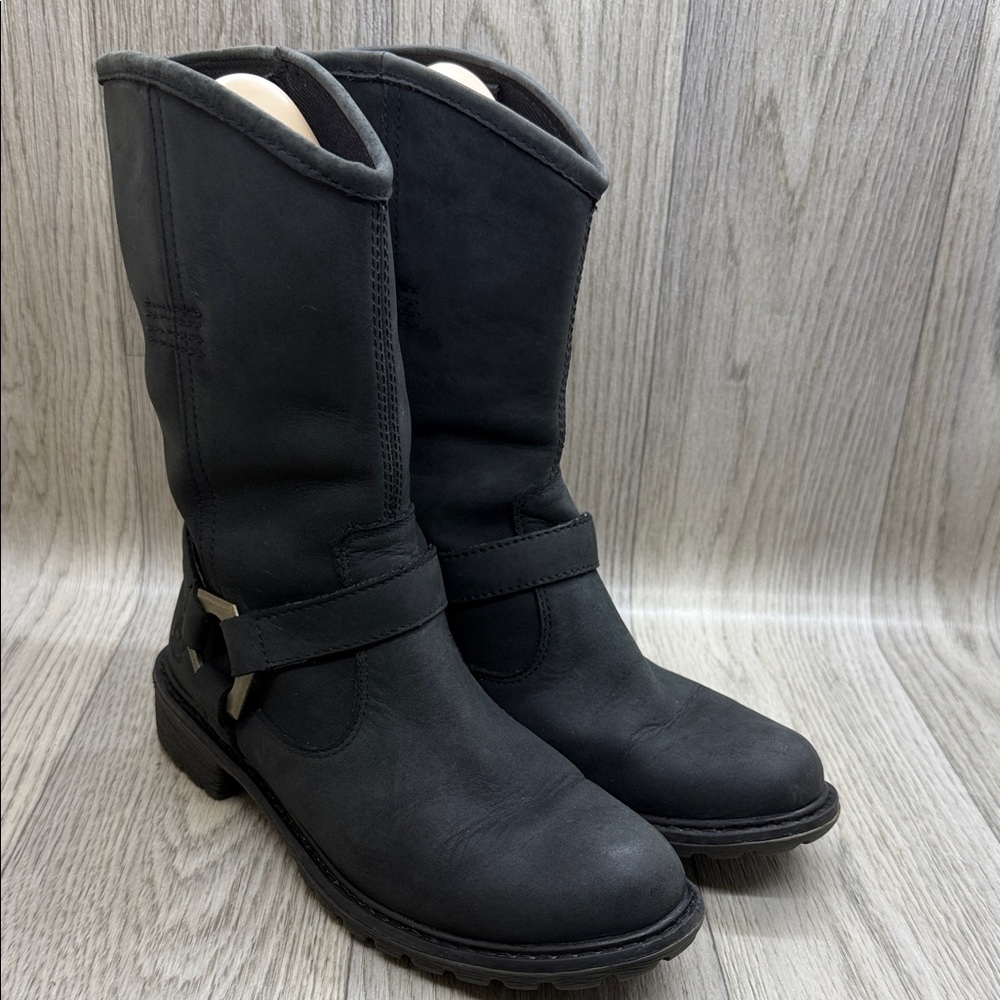 Timberland Women's Dark Gray Leather Boots